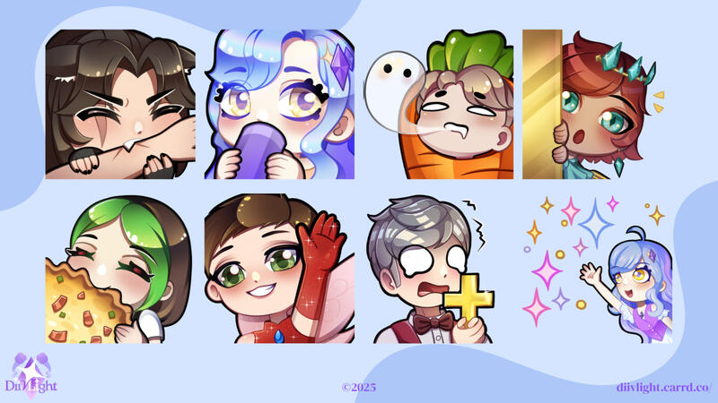 Twitch emotes commission showcase