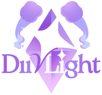 DiivLight Vtuber logo diamond sparkle purple
